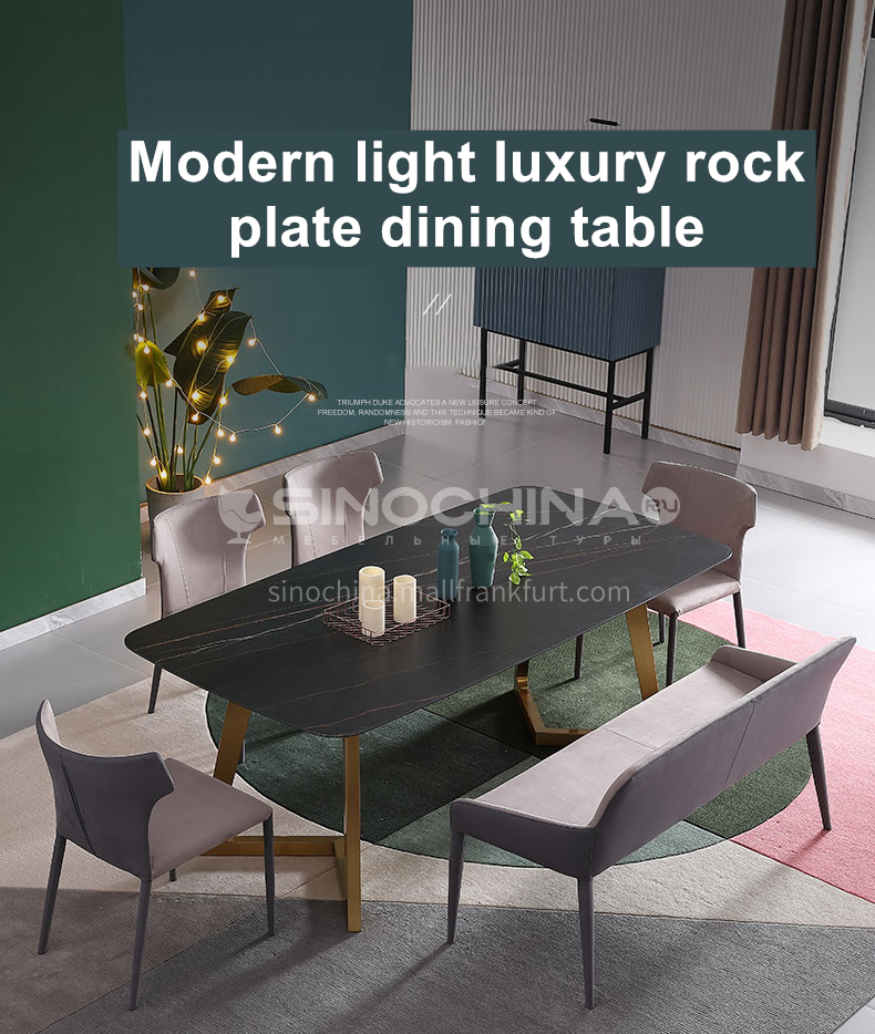 Zy Ab30 Dining Room Light Luxury Metal, Dining Room Tables Under 100k